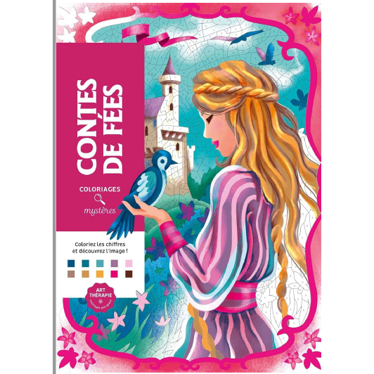 livro de pintura numerada CONTES DE FEES  encadernado tamanho A4, pintura numerada, livro de colorir pintura adultos