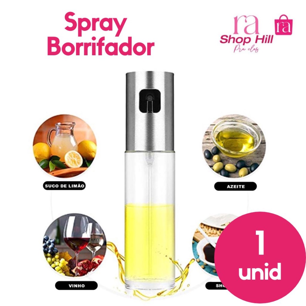 Spray Pulverizador Borrifador Azeite Vinagre Vidro 100ML