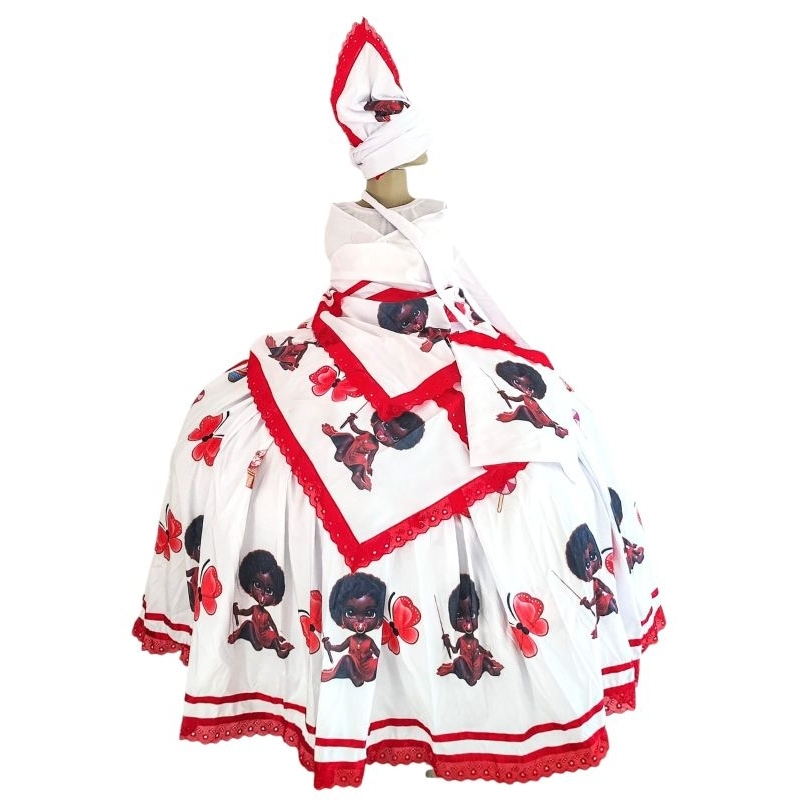 Vestido para Erê de Yansã - Vestido para Erê Vermelho
