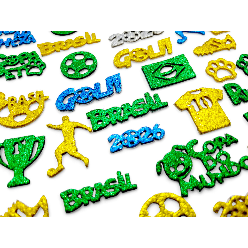 200 Adesivos Pet Coleção Copa do mundo Brasil Lacinho aplique Petshop Banho e tosa