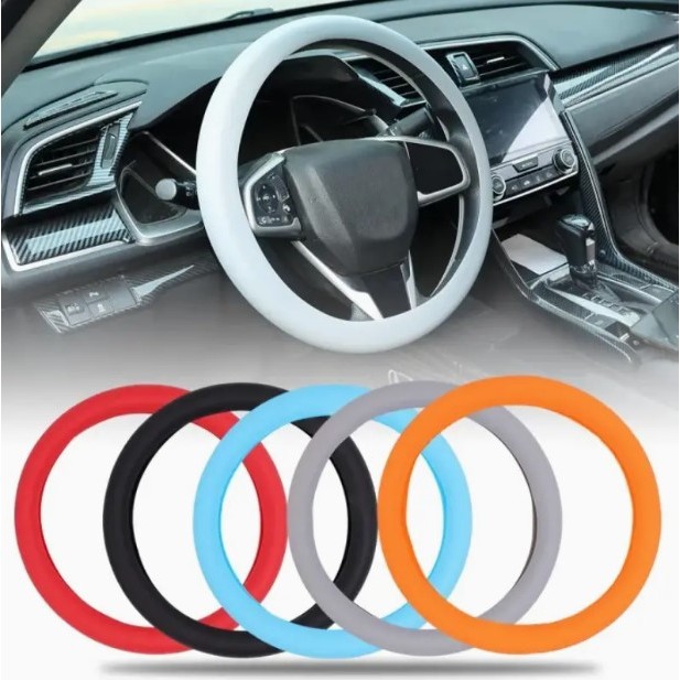 Silicone Capa De Para Volante De Carro Antiderrapante 33-40CM Protetor Universal De