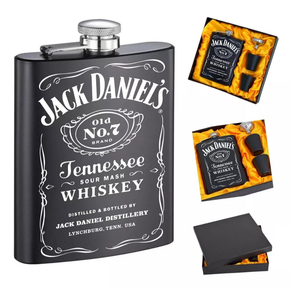Kit Cantil De Bolso Bebida Inox Personalizado Com Whisky Retrô