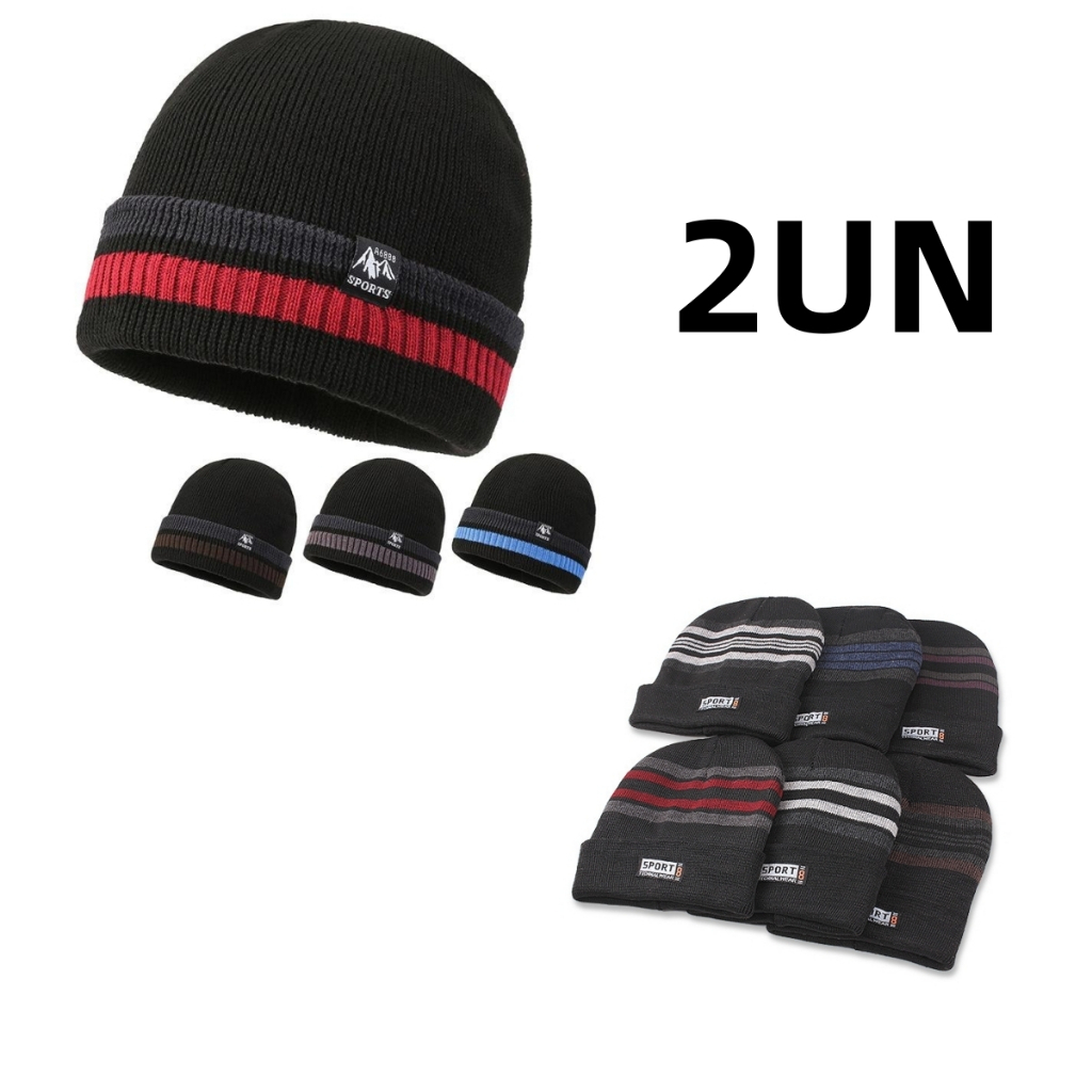 Kit 02un E 04un Touca de Inverno Pelúcia e Elegância Unissex para Todos
