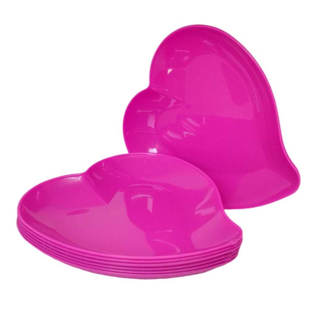 Pratinho Pires Coraçao 15cm Plastico 10 e 50 Unidades