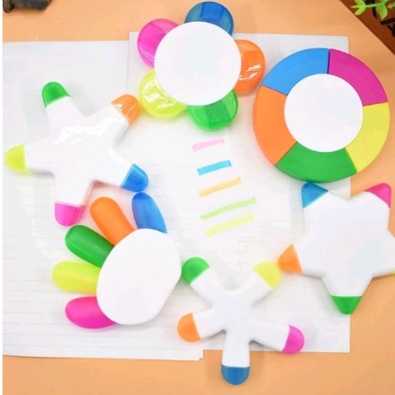 Caneta Marcador De Aquarela Fluorescente Com Design Criativo Multi Cores Para Estudantes / Escola / Escritório