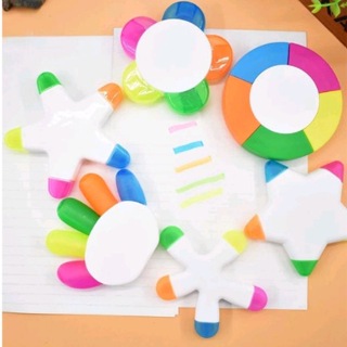 Caneta Marcador De Aquarela Fluorescente Com Design Criativo Multi Cores Para Estudantes / Escola / Escritório em Oferta na Shopee