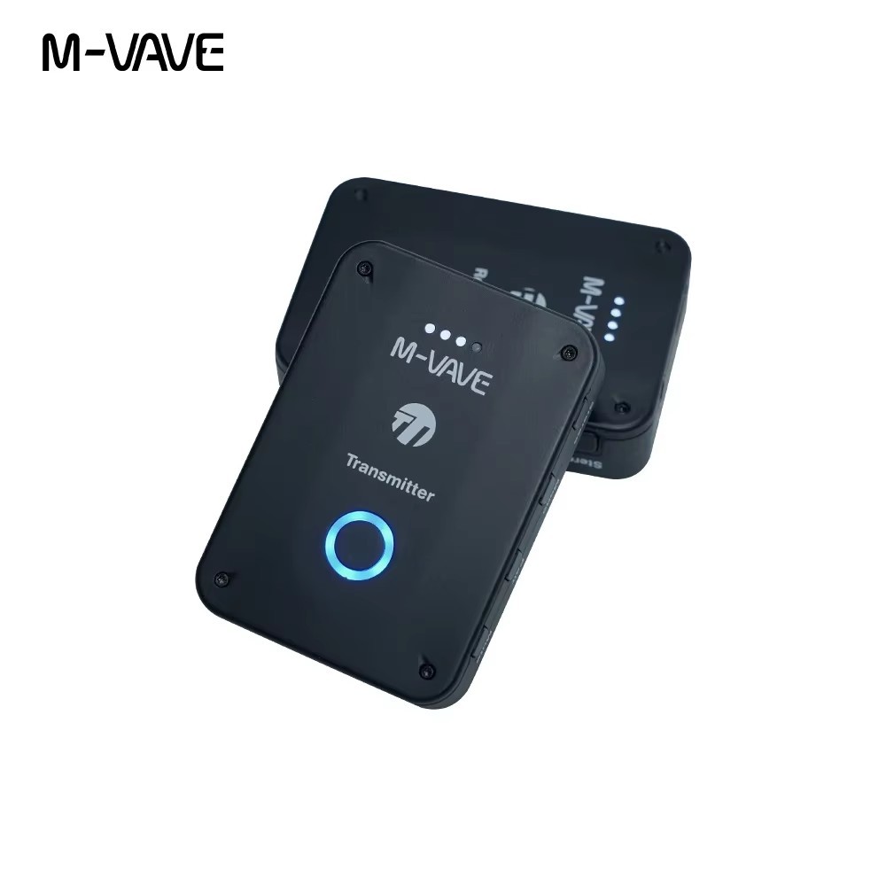 Monitor de fone de ouvido sem fio M-vave Transmissor receptor ISM de 2,4 GHz com suporte para função de gravação estéreo