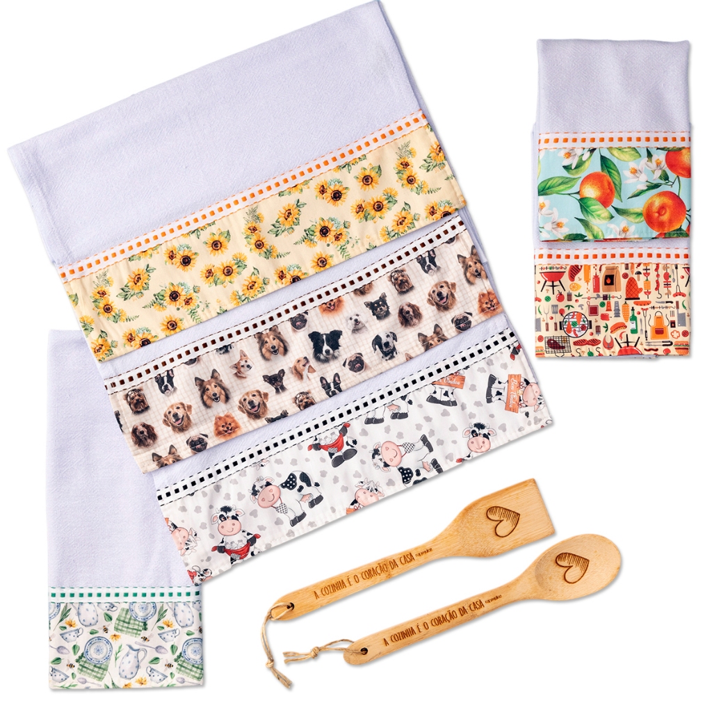 Kit 20 Panos De Prato Copa Barrado Atacado Premium em Oferta na Shopee