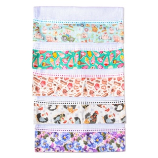 Kit 20 Pano De Prato Barrado Copa Bainha Estampado Premium em Oferta na Shopee