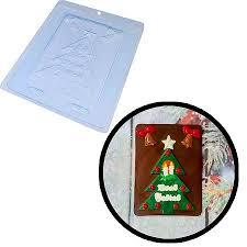 1~10 Forma Simples BWB Placa Árvore De Natal Cód. 181 em Acetato BWB Para Bombom e Doces de Natal (CHOCO)