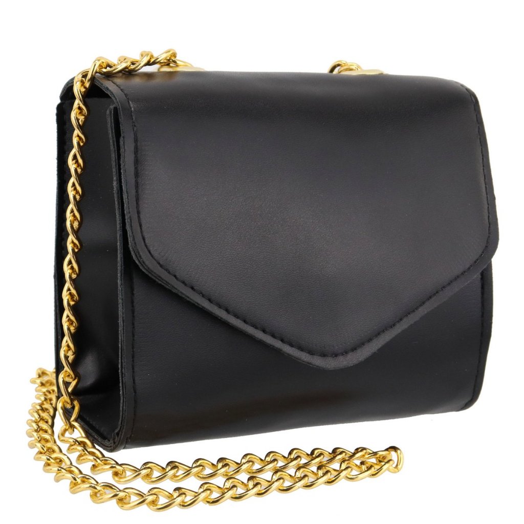 Bolsa Feminina Pequena Metalizada Com Alça Corrente de Estilosa