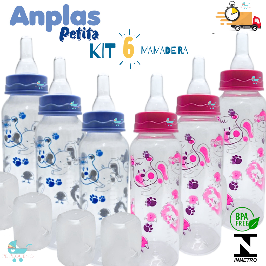 Mamadeira 240 ml Bico Redondo ou Ortodôntico