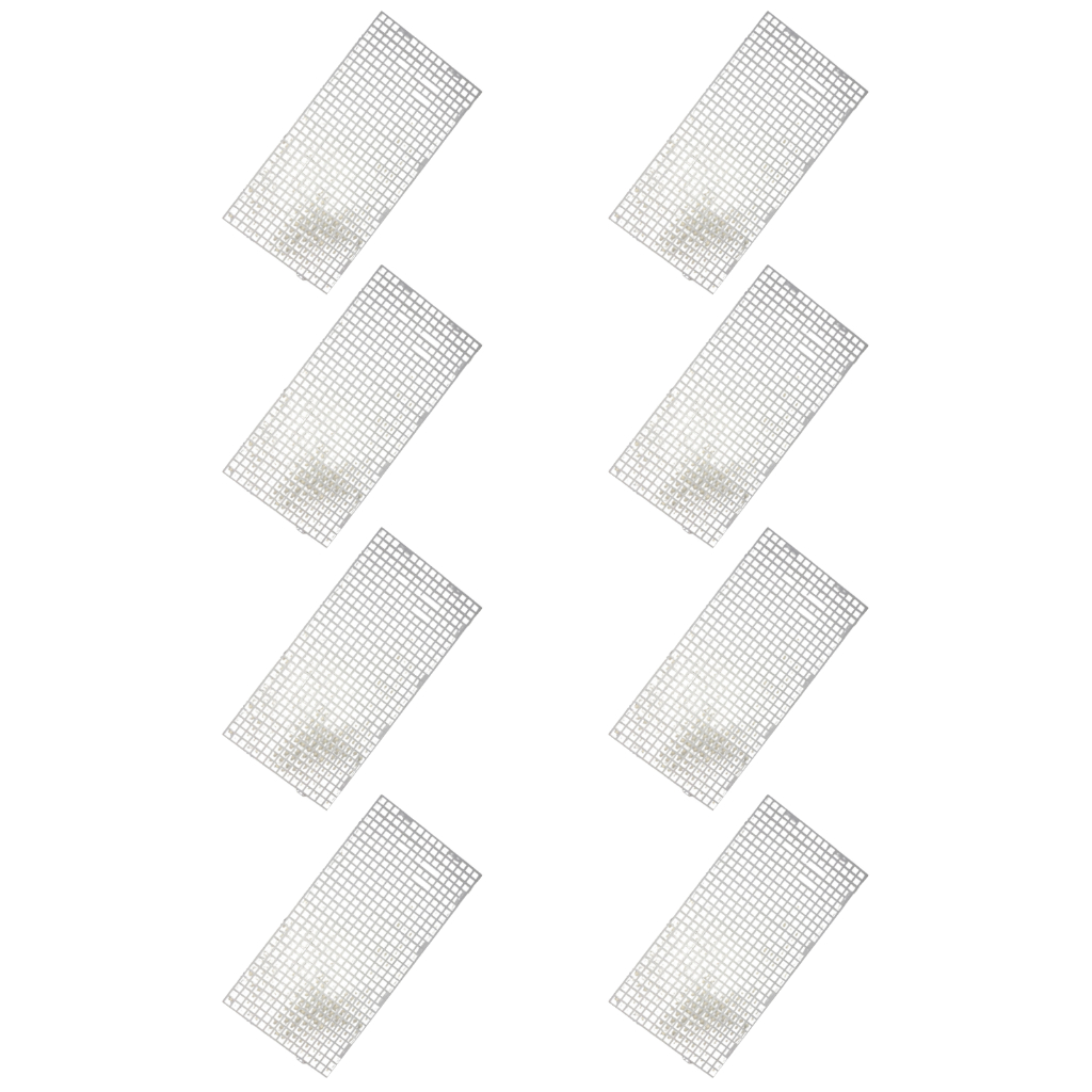 Kit 8 Peças Palete Estrado Pallet Deck Tapete Piso Plástico Branco 2,5x25x50 Cm
