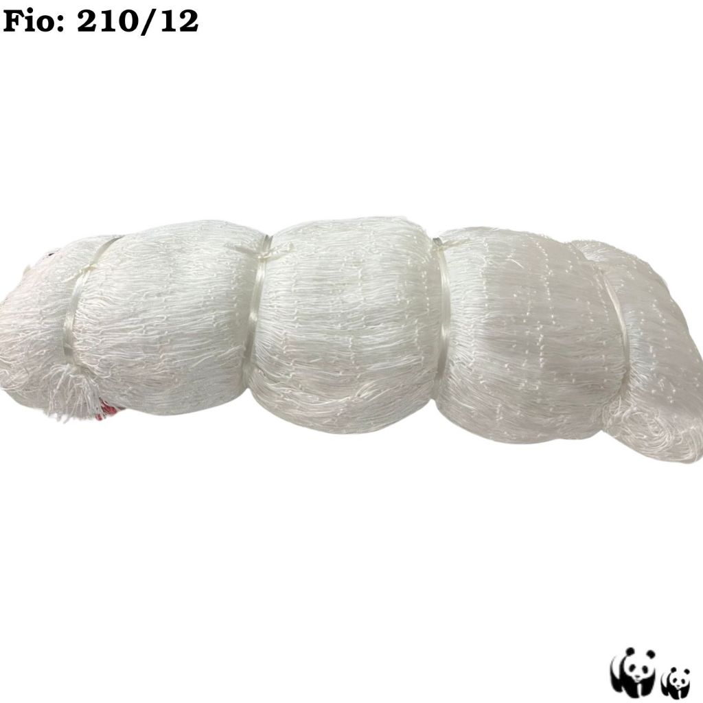 Rede de Pesca Nylon Pano Multifilamento 100 metros Fio: 210/12