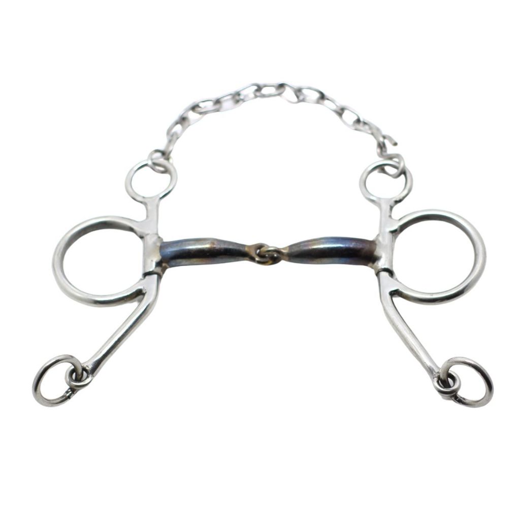 Bridão Caracol Em Inox Bocal Grosso De Ferro Articulado Luxo