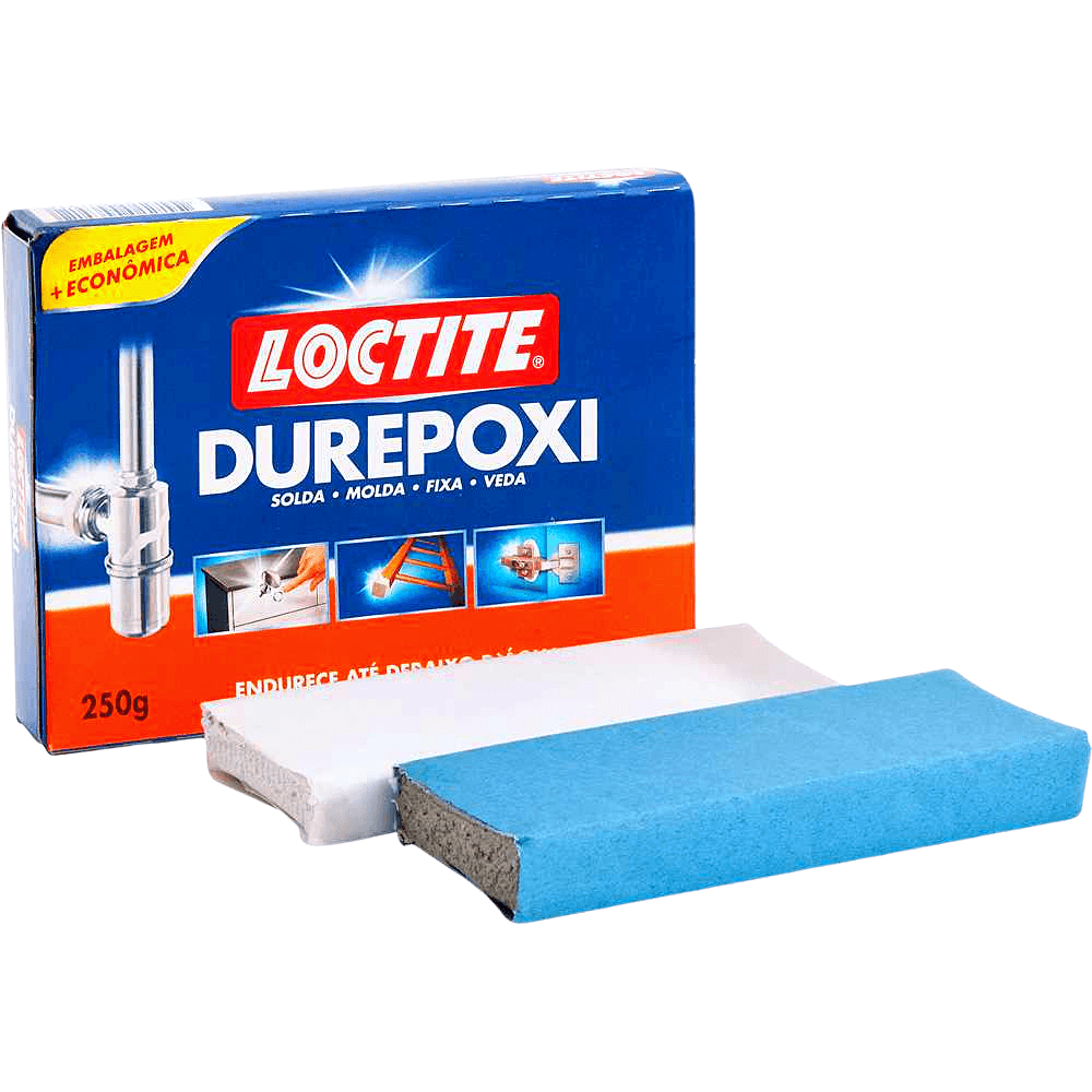 Durepoxi Loctite 250g Massa Epóxi Adesivo Cola Cinza para Reparos - Home & Living