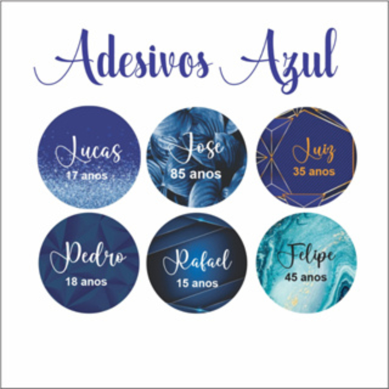 100 adesivos Aniversário masculino  glossy recorte especial em Oferta na Shopee