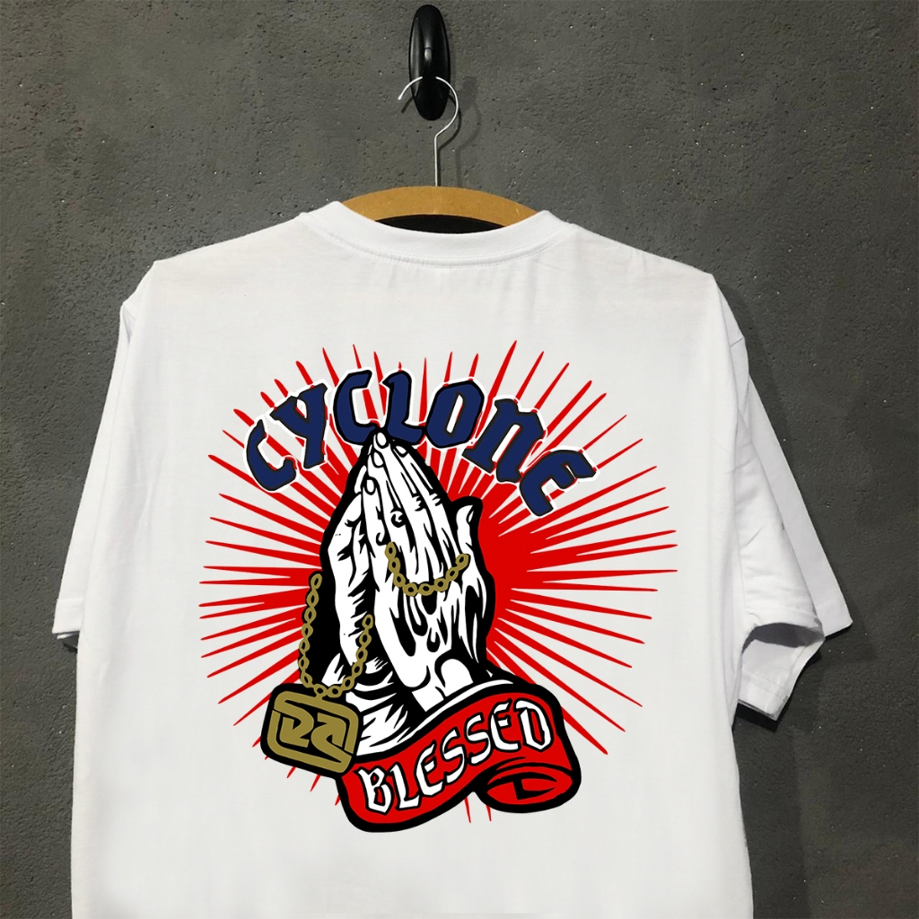 Camiseta Cyclone Blessed Oversized Algodão em Oferta na Shopee