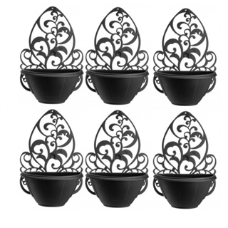 Kit 6 Arandelas Vasos de Plástico Para Parede - Jardinagem, flores, plantas em Oferta na Shopee