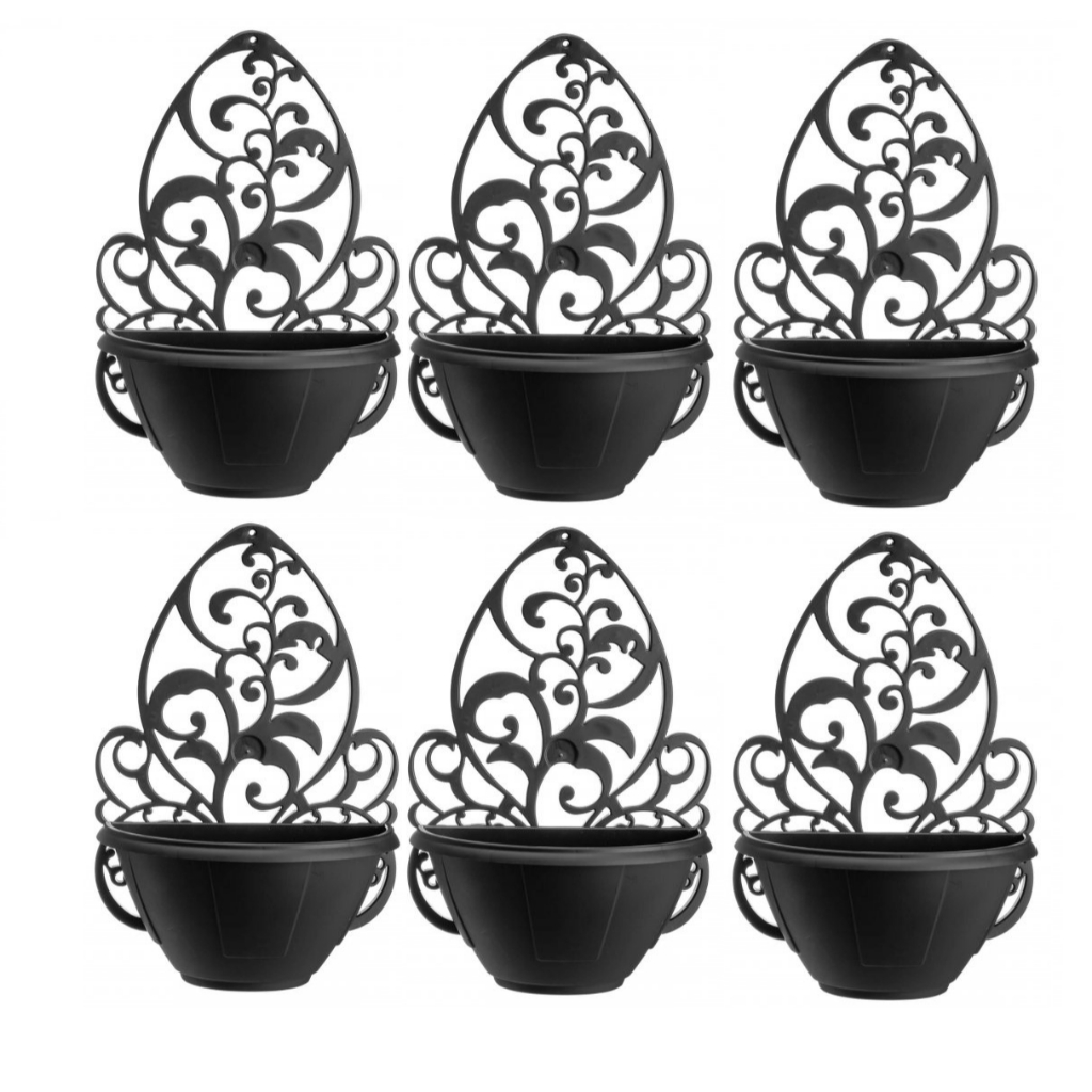 Kit Arandelas Vasos de Plástico Para Parede - Jardinagem, flores, plantas