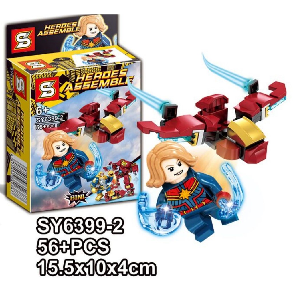 Bloco de Montar Herdes Assemble Thor,Homem Formiga,Capitã Marvel,Arqueiro,Capitão América, Thanos, Hulk e Homem de Ferro em Oferta na Shopee