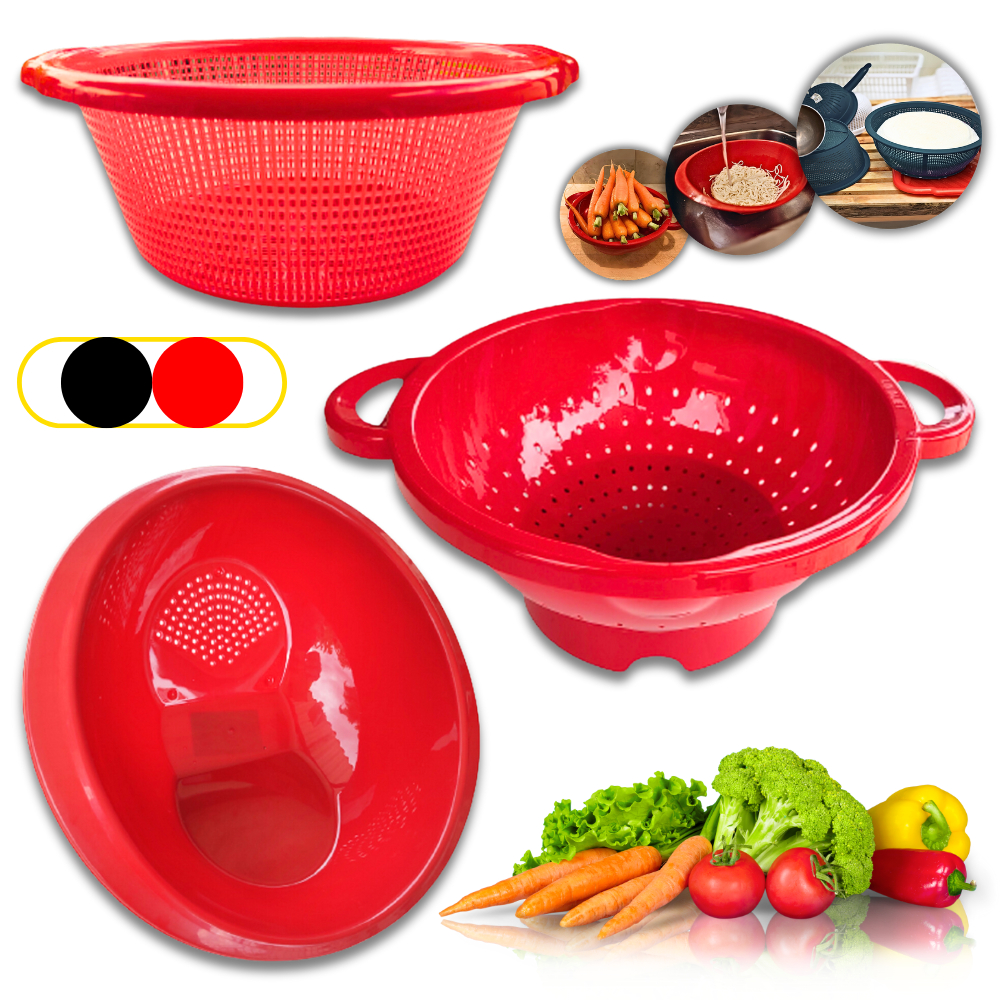 Kit 3 Escorredor De Alimentos Multiuso Alça Arroz Verduras Legumes Folhas Massa Macarrão Cozinha