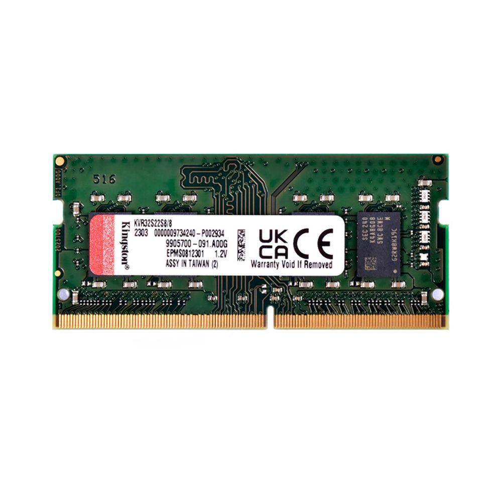 Memória RAM para Notebook DDR4 8GB 3200Mhz Kingston - KVR32S22S8/8