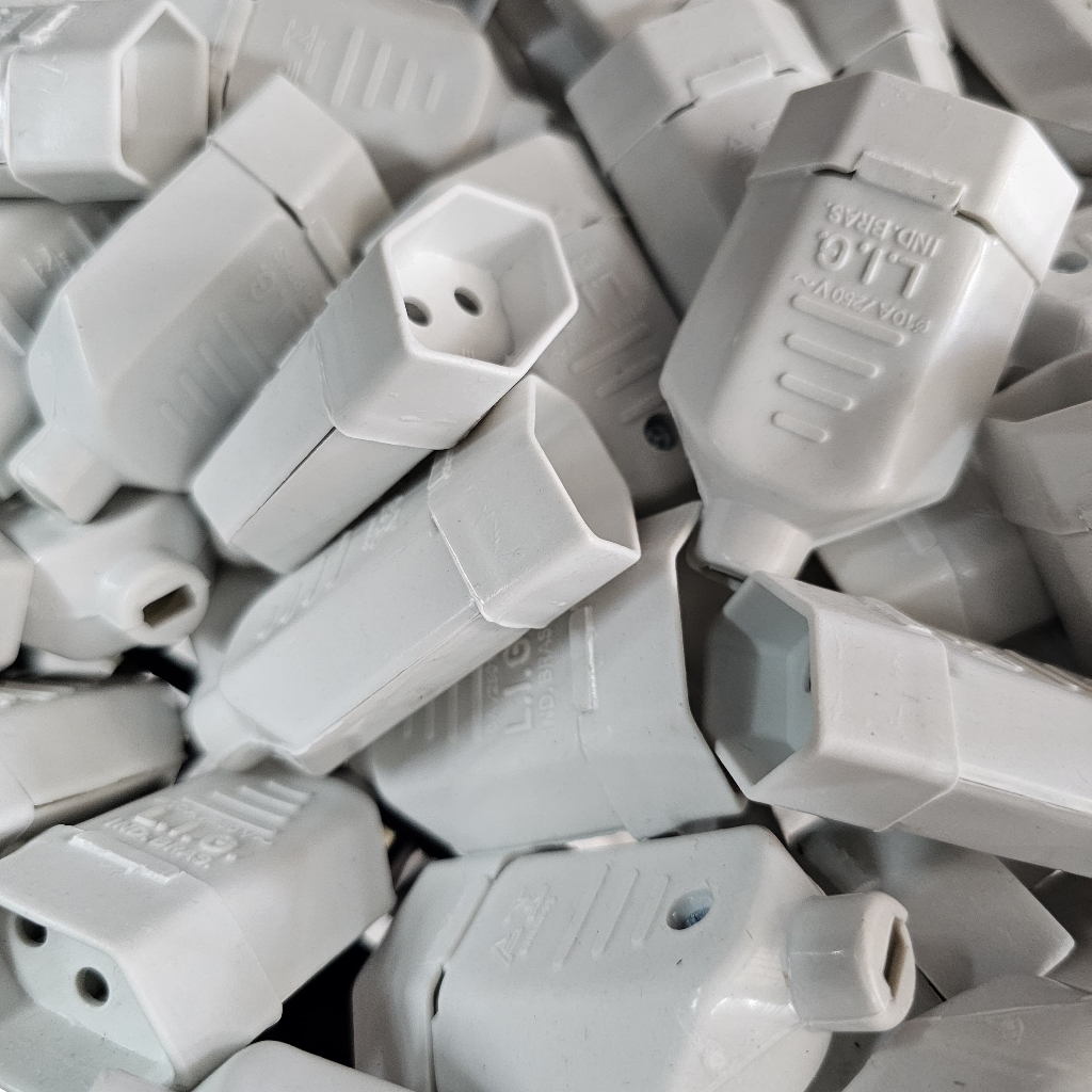 Pino Plug Fêmea 10A 250V 3 Pinos Plugue Novo Padrão de Tomada [Envio Imediato]