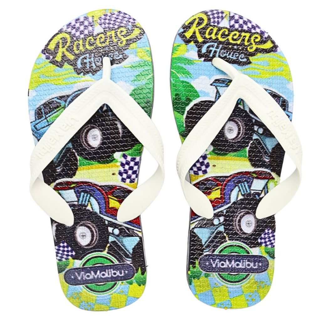 Chinelo Infantil Masculino Estampado Casual Moderno Antiderrapante Macio Leve Confortável Estiloso