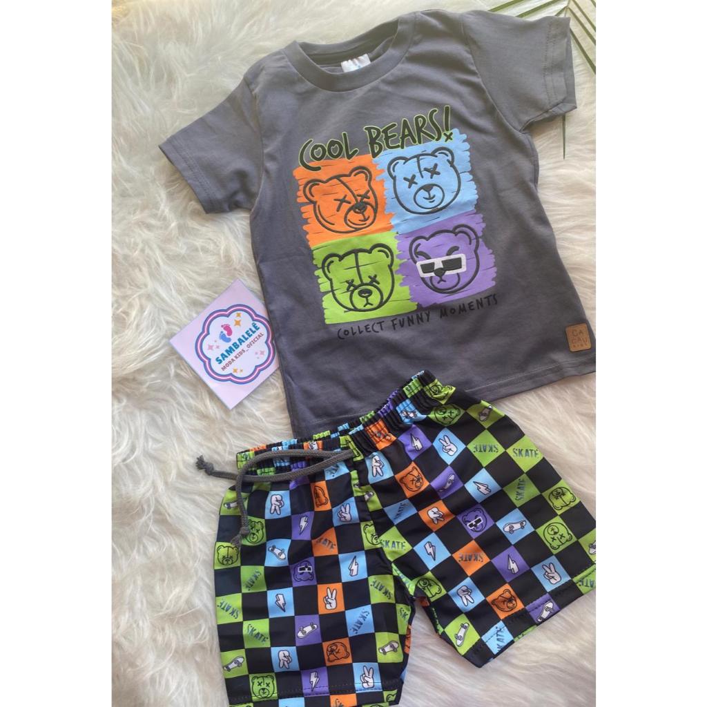 Conjunto Infantil Menino Moda Masculina  Confortável  Estilosa para Crianças Tam:3