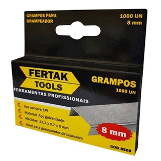 Grampos p/ Grampeador Tapeceiro 1000pçs Fertak em Oferta na Shopee