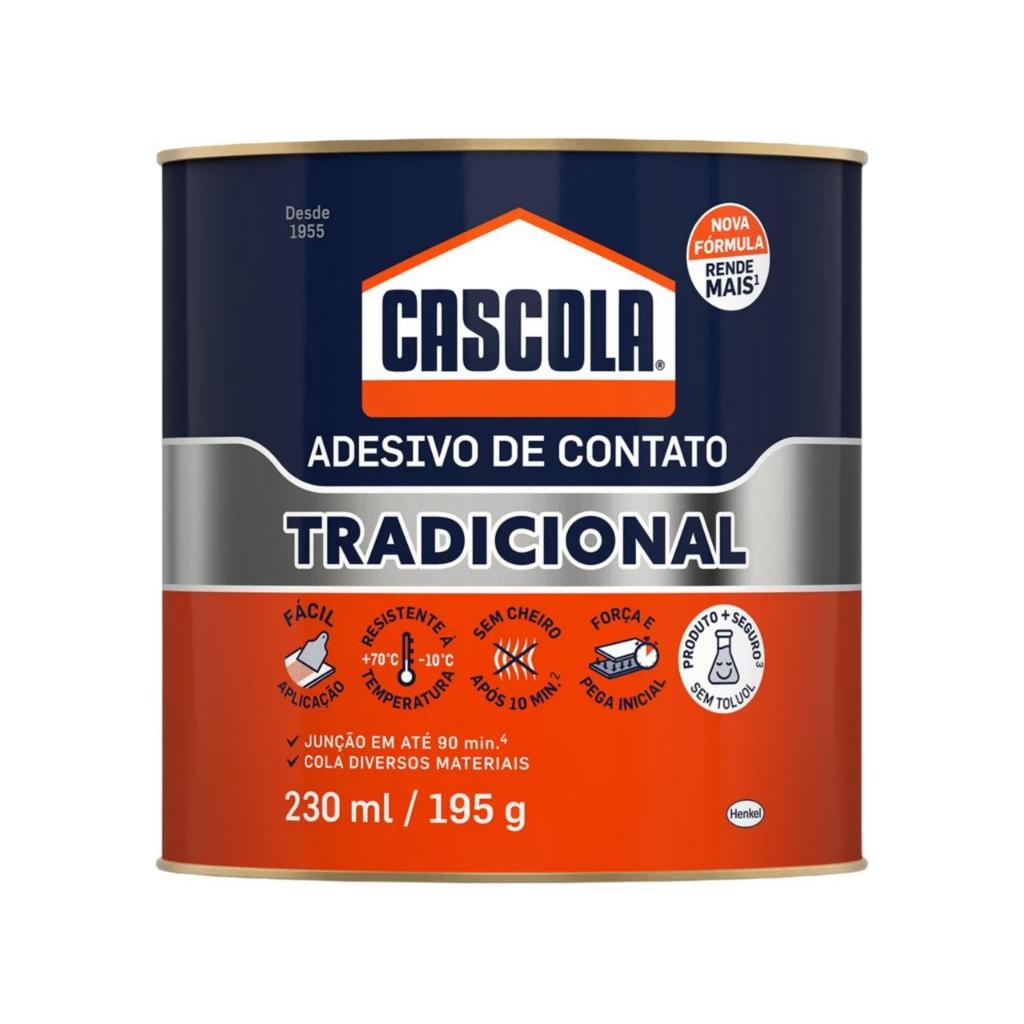 Adesivo de Contato Cascola Tradicional 195g sem Toluol Cola de Alto Desempenho em Oferta na Shopee