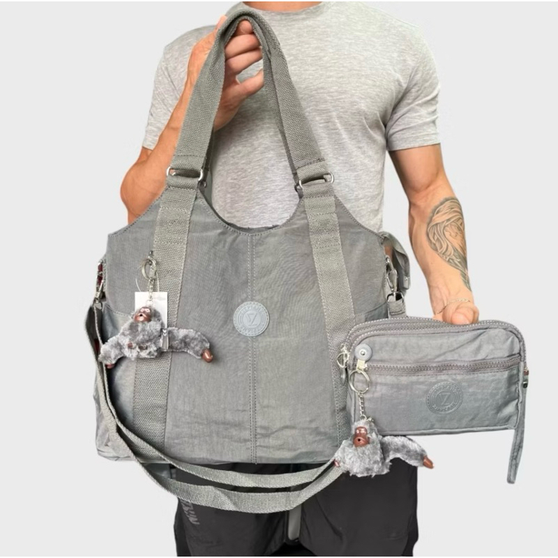 Kit Bolsa Transversal Feminino Mais Bolsinha de Mao Carteiro para Todas Ocasiões