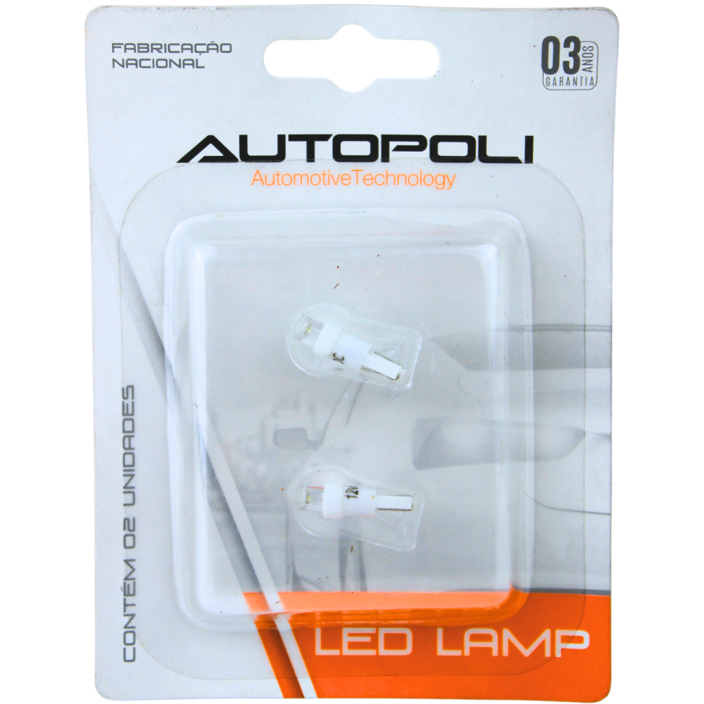 Par de Lâmpada de LED Esmagadinha 12V Luz Branca - Autopoli | Piqueri Autopeças