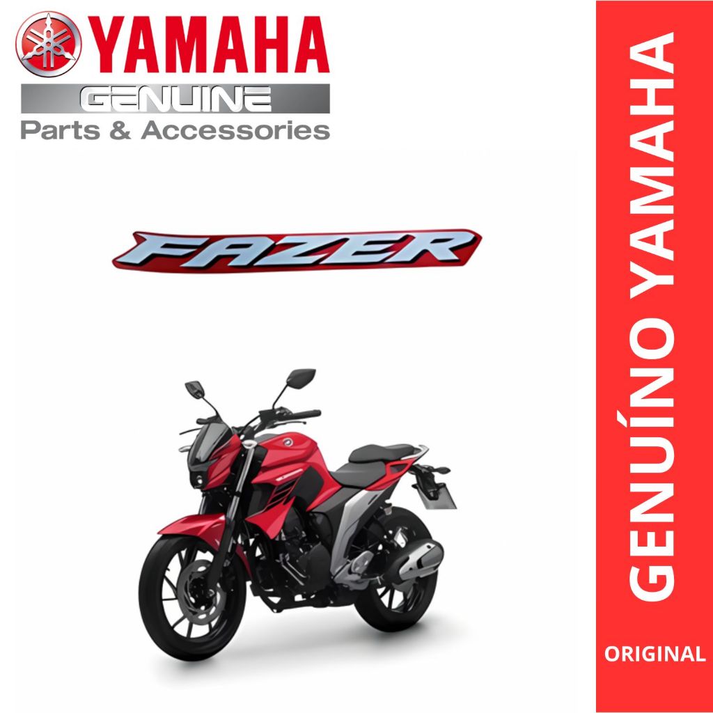 GRAFICO 3 ADESIVO FAZER TANQUE ESQUERDO VERMELHO FZ25 FAZER 250 2023 ORIGINAL YAMAHA