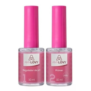 AnyLovy Kit Passo 1 (Regulador De PH 10ml) + Passo 2 (Primer Sem Ácido 10ml)