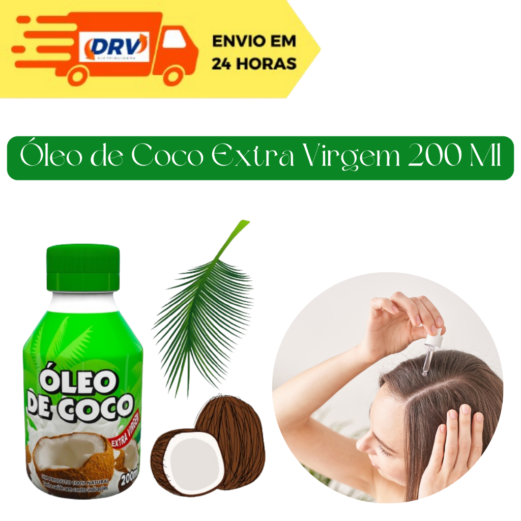 Óleo de coco extra virgem 200 ml em Oferta na Shopee