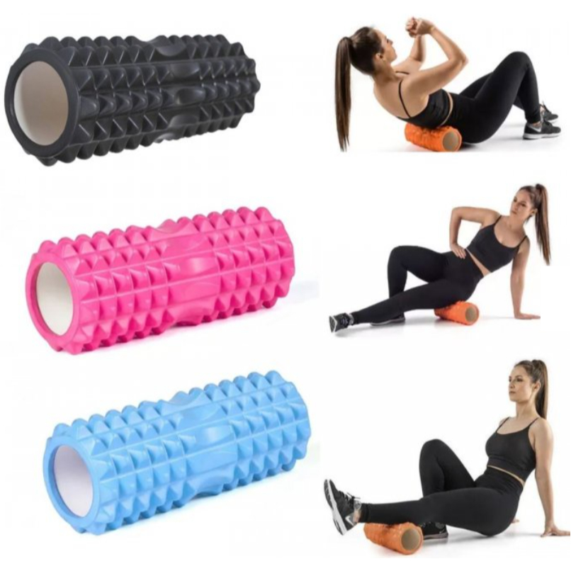Imagem Rolo Massagem Foam Roller Liberação Miofacial Automassagem Soltura 33Cm Yoga Tensão Muscular
