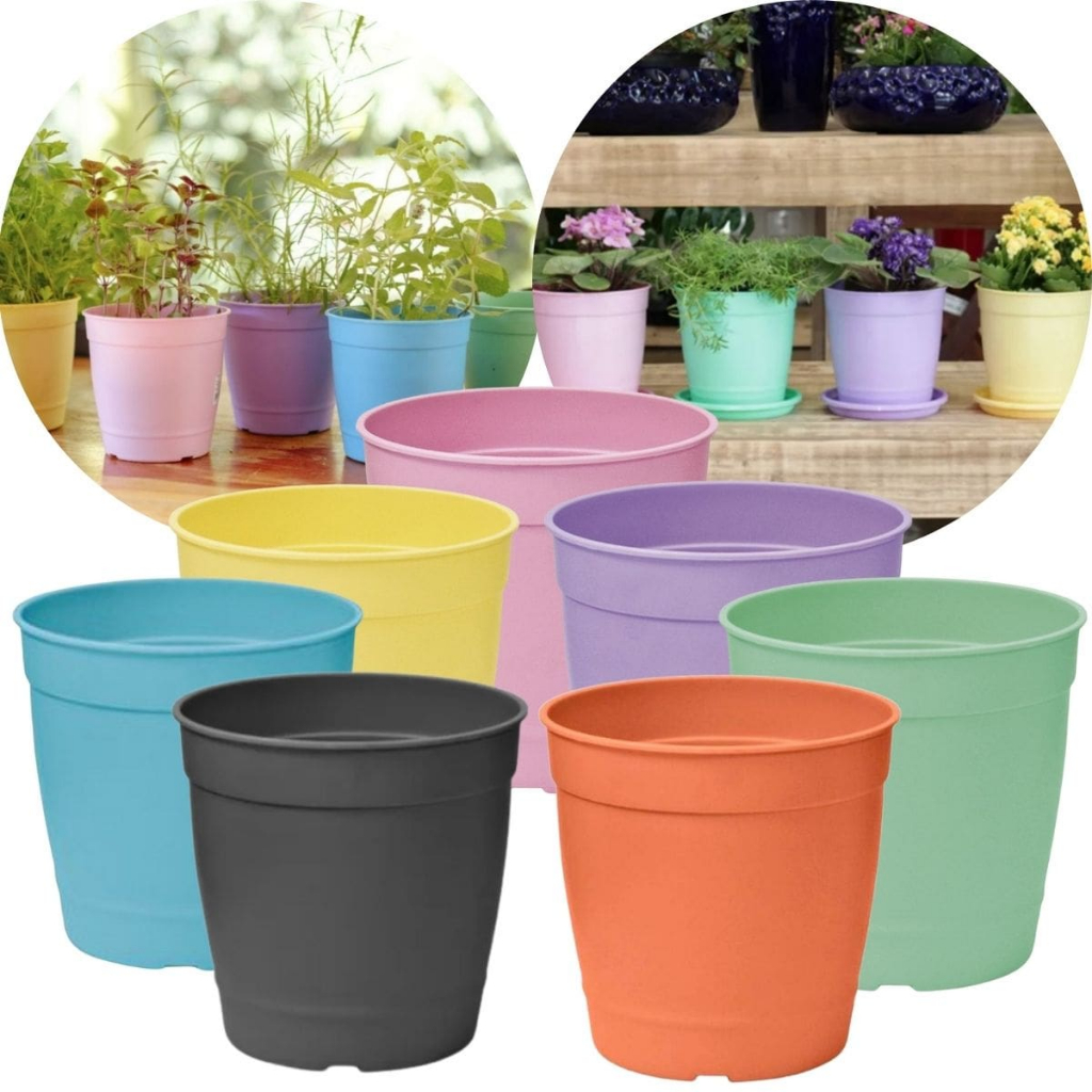 30 Vaso Vasinho Aquarela Mini Festa e Decoração Cacto e Suculentas Cachepo Cachepot Pequenos De Plástico Rígido Colorido