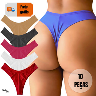 KIT Calcinhas Fio Duplo Levanta Bumbum Confortável Forro em Algodão Sensual
