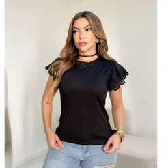 Blusa Feminina Camiseta T-Shirt Liso Algodão Moda Verão 3RD SD1275