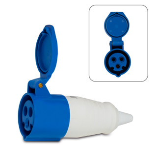 Tomada Acoplamento 2p+t 16a Azul 6h 220/250v Omg 3056 em Oferta na Shopee