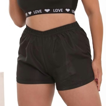 SHORT SHORTINHO TACTEL LISO FEMENINO COMFORT ACEDEMIA VERANA TENDENCIA 2024/2025 em Oferta na Shopee