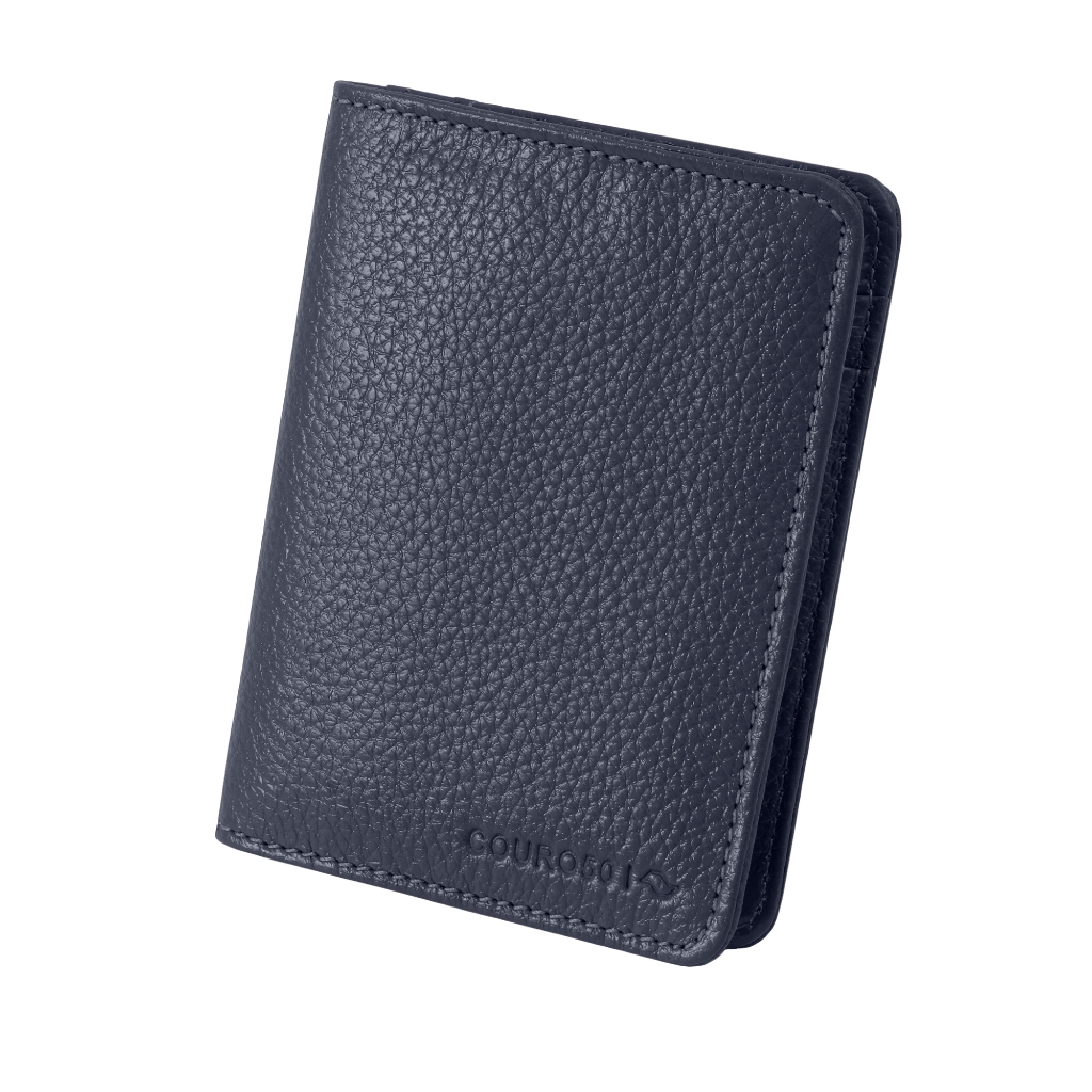 Carteira Masculina de Couro Bovino Legítimo c/ Proteção Antifurto RFID Couro50 Sé/SP