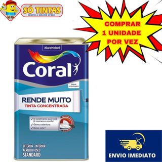 Tinta Acrílica Lavável Coral Rende Muito Fosco Standart Super Concentrada em Oferta na Shopee