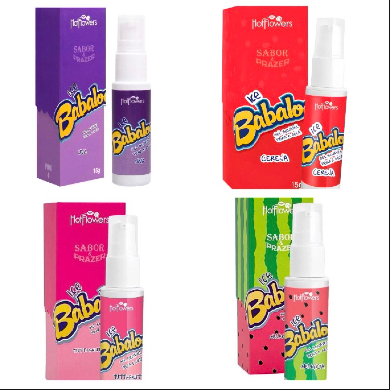 Gel Íntimo Ice Babaloo 15g Lubrificante Hot Flowers Beijável Vibra e Gela Hotflowers em Oferta na Shopee
