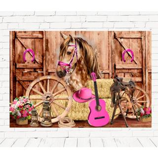 Fundo Fotográfico Em Tecido Cavalos 1,50x2,20-8639 em Oferta na Shopee