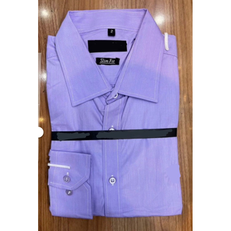 Camisa Social Masculina Manga Longa Slim Fit Tecido Listrado Linha Premium