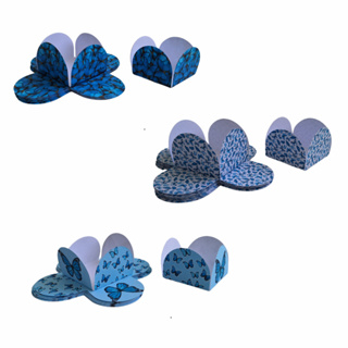 50 Forminhas 4 pétalas Borboleta Azul Festas Aniversários Tema Borboleta Personalizado em Oferta na Shopee