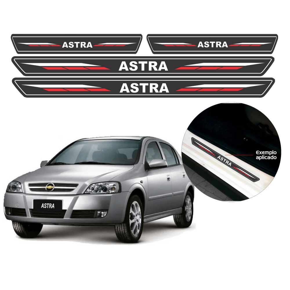 Soleira Adesiva GM ASTRA - Todos os Anos-  Modelo Exclusive Tuning